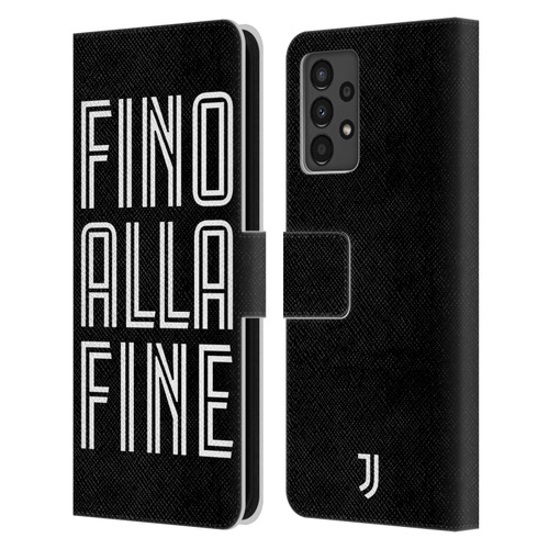 Juventus Football Club Type Fino Alla Fine Black Leather Book Wallet Case Cover For Samsung Galaxy A13 (2022)