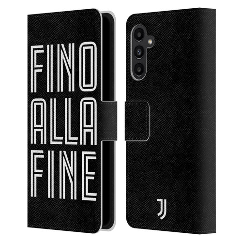 Juventus Football Club Type Fino Alla Fine Black Leather Book Wallet Case Cover For Samsung Galaxy A13 5G (2021)