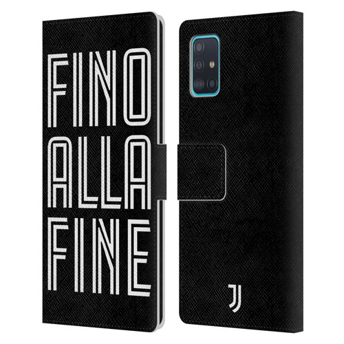 Juventus Football Club Type Fino Alla Fine Black Leather Book Wallet Case Cover For Samsung Galaxy A51 (2019)