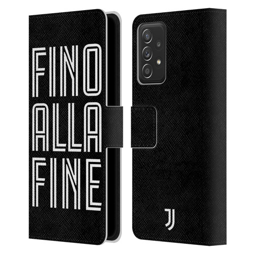 Juventus Football Club Type Fino Alla Fine Black Leather Book Wallet Case Cover For Samsung Galaxy A52 / A52s / 5G (2021)
