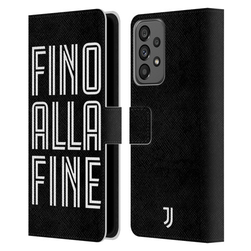 Juventus Football Club Type Fino Alla Fine Black Leather Book Wallet Case Cover For Samsung Galaxy A73 5G (2022)