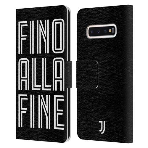 Juventus Football Club Type Fino Alla Fine Black Leather Book Wallet Case Cover For Samsung Galaxy S10