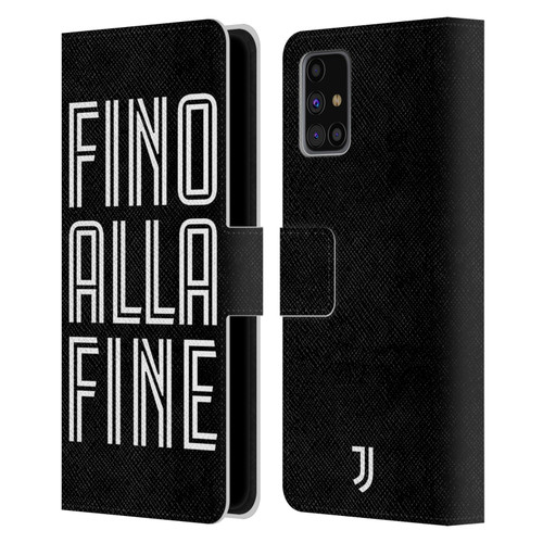 Juventus Football Club Type Fino Alla Fine Black Leather Book Wallet Case Cover For Samsung Galaxy M31s (2020)