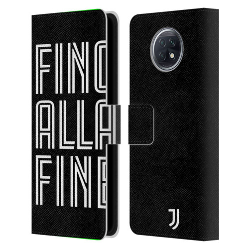 Juventus Football Club Type Fino Alla Fine Black Leather Book Wallet Case Cover For Xiaomi Redmi Note 9T 5G