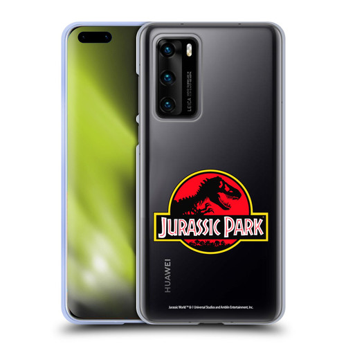 Jurassic Park Logo Plain Soft Gel Case for Huawei P40 5G