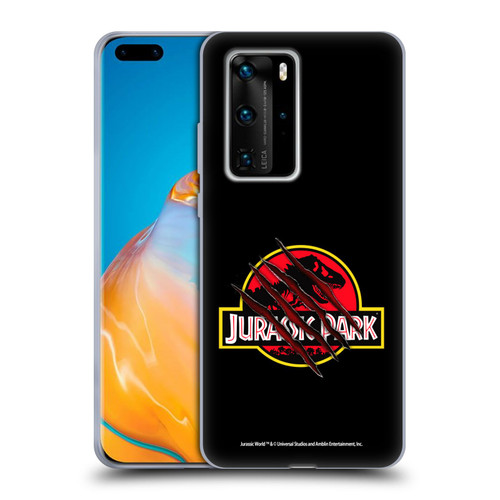 Jurassic Park Logo Plain Black Claw Soft Gel Case for Huawei P40 Pro / P40 Pro Plus 5G