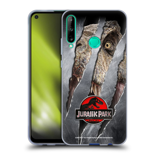 Jurassic Park Logo T-Rex Claw Mark Soft Gel Case for Huawei P40 lite E