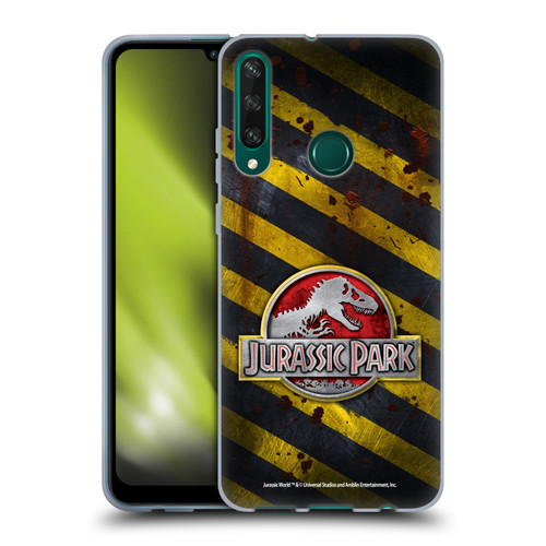 Jurassic Park Logo Distressed Crosswalk Soft Gel Case for Huawei Y6p