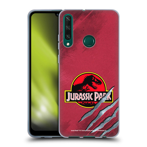 Jurassic Park Logo Red Claw Soft Gel Case for Huawei Y6p