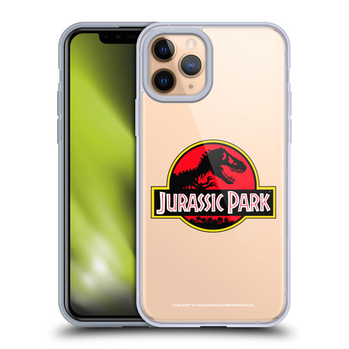 Jurassic Park Logo Plain Soft Gel Case for Apple iPhone 11 Pro
