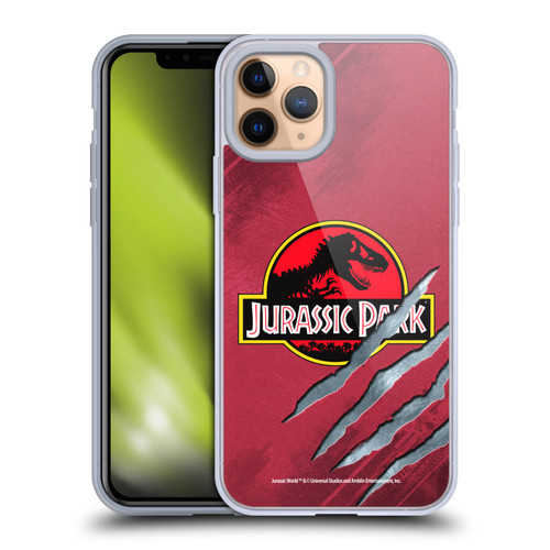 Jurassic Park Logo Red Claw Soft Gel Case for Apple iPhone 11 Pro