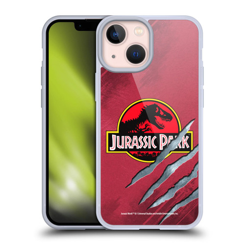 Jurassic Park Logo Red Claw Soft Gel Case for Apple iPhone 13 Mini