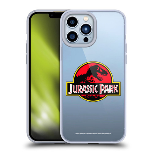 Jurassic Park Logo Plain Soft Gel Case for Apple iPhone 13 Pro Max
