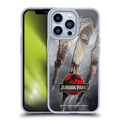 Jurassic Park Logo T-Rex Claw Mark Soft Gel Case for Apple iPhone 13 Pro