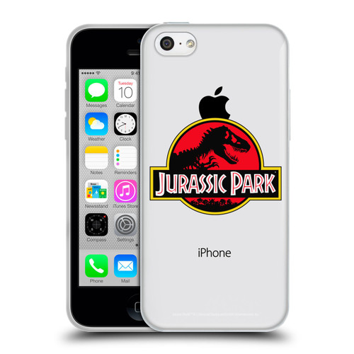 Jurassic Park Logo Plain Soft Gel Case for Apple iPhone 5c