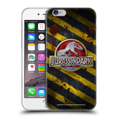 Jurassic Park Logo Distressed Crosswalk Soft Gel Case for Apple iPhone 6 / iPhone 6s