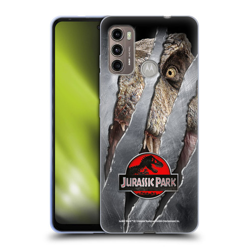 Jurassic Park Logo T-Rex Claw Mark Soft Gel Case for Motorola Moto G60 / Moto G40 Fusion