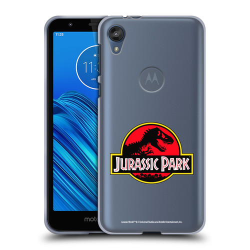 Jurassic Park Logo Plain Soft Gel Case for Motorola Moto E6