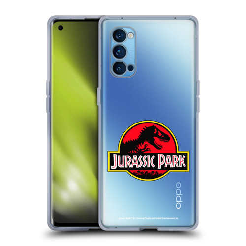 Jurassic Park Logo Plain Soft Gel Case for OPPO Reno 4 Pro 5G