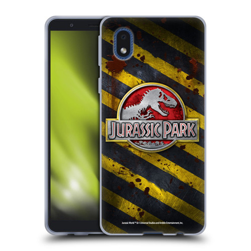 Jurassic Park Logo Distressed Crosswalk Soft Gel Case for Samsung Galaxy A01 Core (2020)