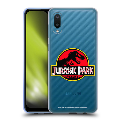 Jurassic Park Logo Plain Soft Gel Case for Samsung Galaxy A02/M02 (2021)