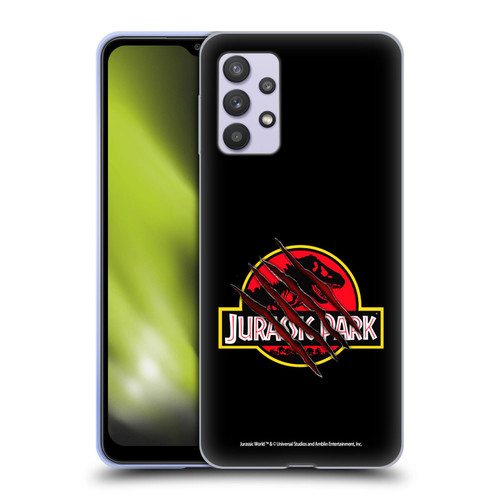 Jurassic Park Logo Plain Black Claw Soft Gel Case for Samsung Galaxy A32 5G / M32 5G (2021)