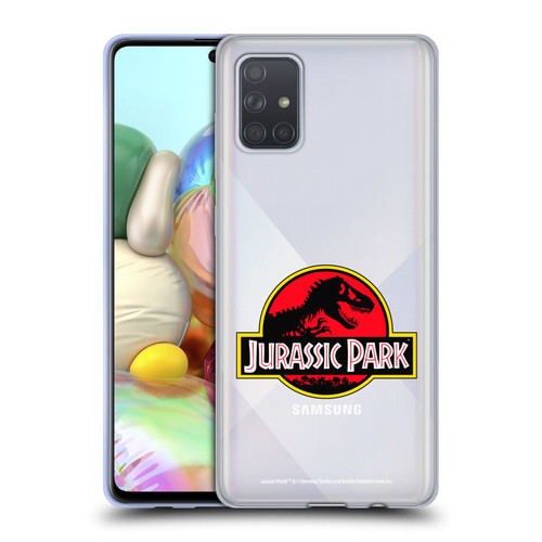 Jurassic Park Logo Plain Soft Gel Case for Samsung Galaxy A71 (2019)