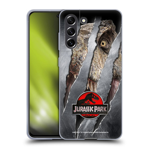 Jurassic Park Logo T-Rex Claw Mark Soft Gel Case for Samsung Galaxy S21 FE 5G