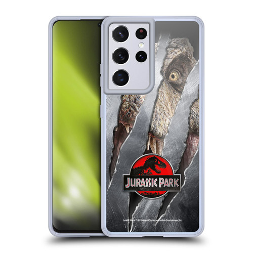 Jurassic Park Logo T-Rex Claw Mark Soft Gel Case for Samsung Galaxy S21 Ultra 5G