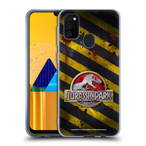 Jurassic Park Logo Distressed Crosswalk Soft Gel Case for Samsung Galaxy M30s (2019)/M21 (2020)