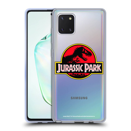 Jurassic Park Logo Plain Soft Gel Case for Samsung Galaxy Note10 Lite