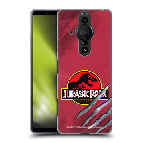 Jurassic Park Logo Red Claw Soft Gel Case for Sony Xperia Pro-I