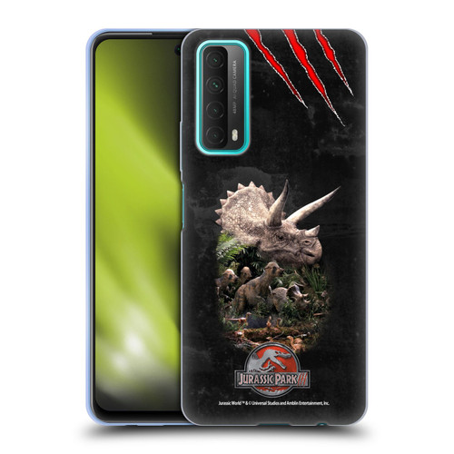 Jurassic Park III Key Art Dinosaurs 2 Soft Gel Case for Huawei P Smart (2021)