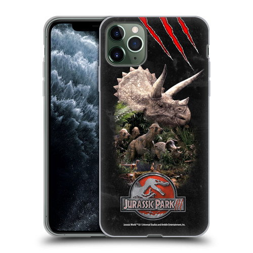 Jurassic Park III Key Art Dinosaurs 2 Soft Gel Case for Apple iPhone 11 Pro Max
