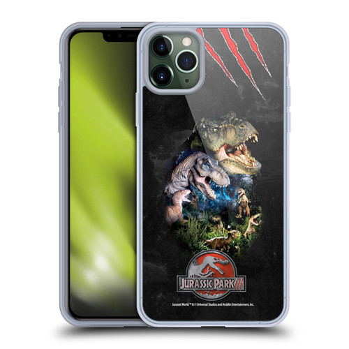 Jurassic Park III Key Art Dinosaurs Soft Gel Case for Apple iPhone 11 Pro Max