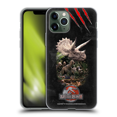 Jurassic Park III Key Art Dinosaurs 2 Soft Gel Case for Apple iPhone 11 Pro