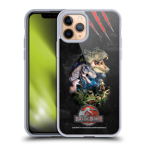 Jurassic Park III Key Art Dinosaurs Soft Gel Case for Apple iPhone 11 Pro