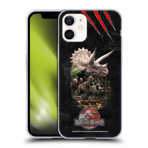 Jurassic Park III Key Art Dinosaurs 2 Soft Gel Case for Apple iPhone 12 Mini