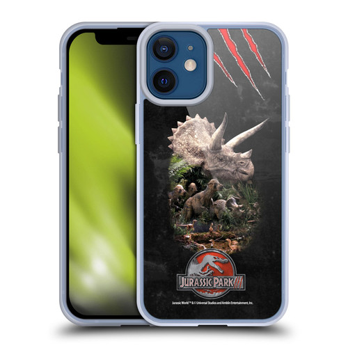 Jurassic Park III Key Art Dinosaurs 2 Soft Gel Case for Apple iPhone 12 Mini