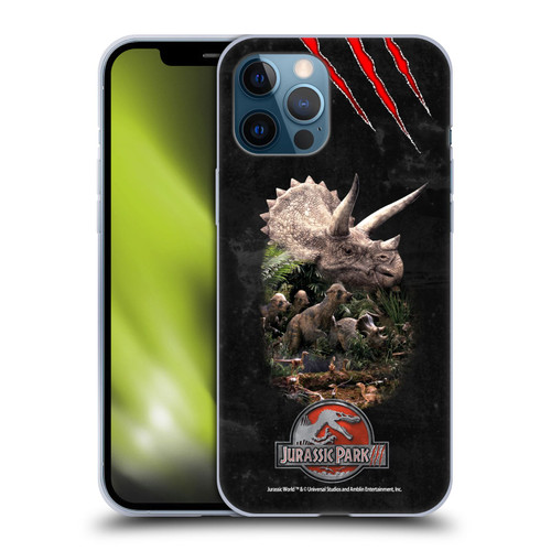 Jurassic Park III Key Art Dinosaurs 2 Soft Gel Case for Apple iPhone 12 Pro Max