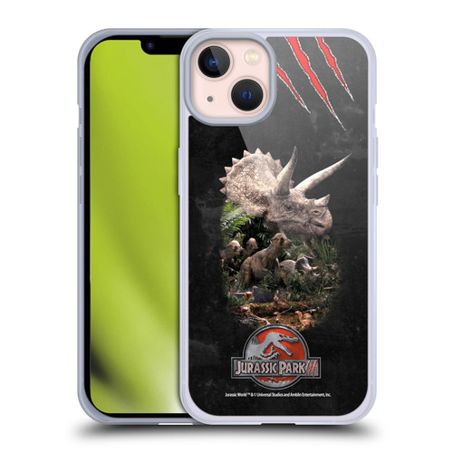 Jurassic Park III Key Art Dinosaurs 2 Soft Gel Case for Apple iPhone 13