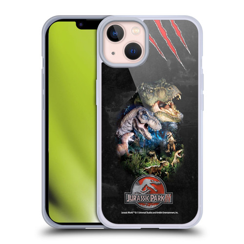 Jurassic Park III Key Art Dinosaurs Soft Gel Case for Apple iPhone 13