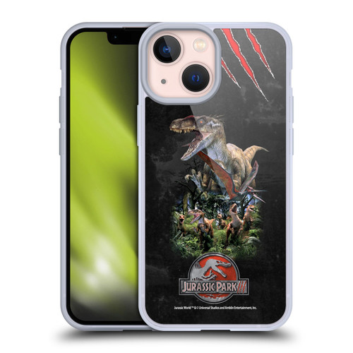 Jurassic Park III Key Art Dinosaurs 3 Soft Gel Case for Apple iPhone 13 Mini