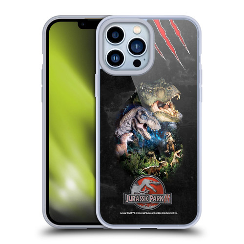 Jurassic Park III Key Art Dinosaurs Soft Gel Case for Apple iPhone 13 Pro Max