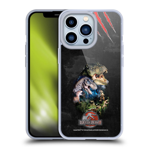 Jurassic Park III Key Art Dinosaurs Soft Gel Case for Apple iPhone 13 Pro