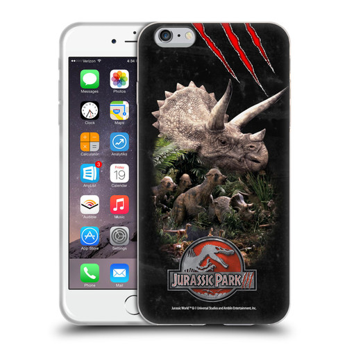 Jurassic Park III Key Art Dinosaurs 2 Soft Gel Case for Apple iPhone 6 Plus / iPhone 6s Plus