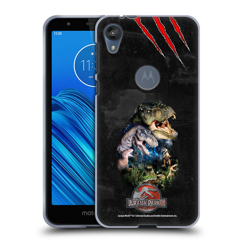 Jurassic Park III Key Art Dinosaurs Soft Gel Case for Motorola Moto E6