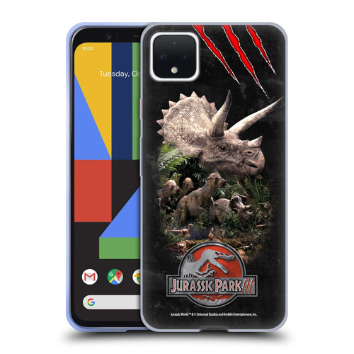 Jurassic Park III Key Art Dinosaurs 2 Soft Gel Case for Google Pixel 4 XL