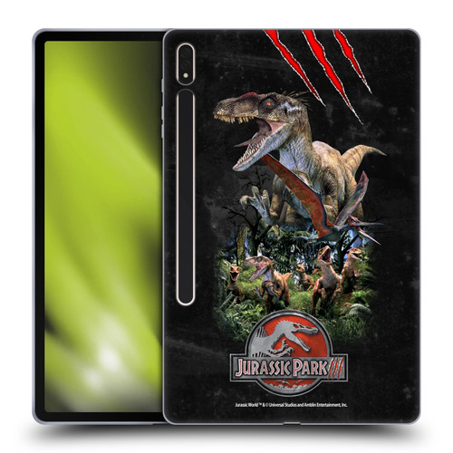 Jurassic Park III Key Art Dinosaurs 3 Soft Gel Case for Samsung Galaxy Tab S8 Plus