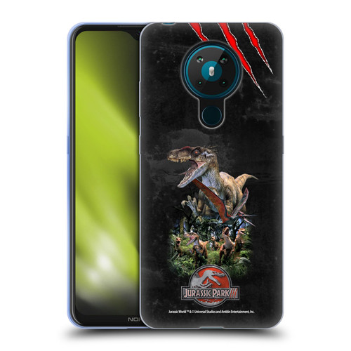 Jurassic Park III Key Art Dinosaurs 3 Soft Gel Case for Nokia 5.3